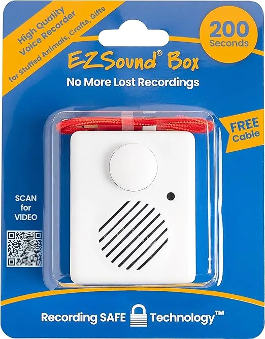 200 Seconds Voice Recorder for Stuffed Animals | Recordable Button Sound Box for Crafters, Hobbyists, etc | Voice Box for Recordable Gifts | Build a Bear Voice Recorder | Toy Recorder