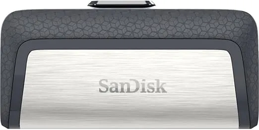 SanDisk 32GB Ultra Dual Drive USB Type-C - USB-C, USB 3.1 - SDDDC2-032G-G46, Black, Silver