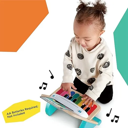 Baby Einstein and Hape Magic Touch Piano Wooden Musical Toddler Toy, Age 6 Months and Up