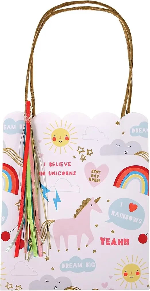 Meri Meri, Rainbow & Unicorn Party Bags, Birthday, Party Decorations