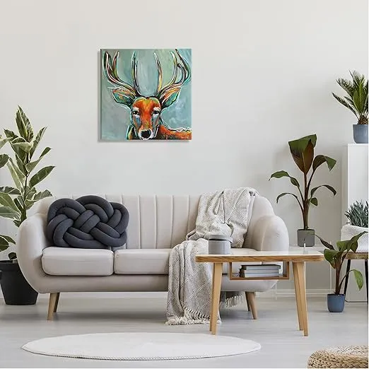 Stupell Industries Modern Urban Deer Painting Canvas Wall Art, Design by Karrie Evenson