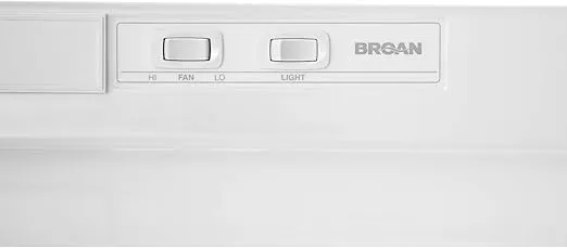 Broan-NuTone F403611 Two Four White 36-inch Under-Cabinet 4-Way Convertible Range Hood with 2-Speed Exhaust Fan and Light