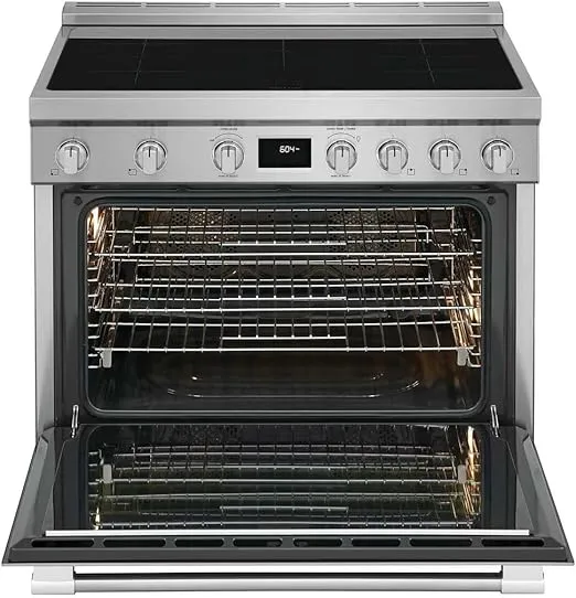 Frigidaire PCFI3670A 36 Inch Wide 4.4 Cu. Ft. Free Standing Induction Range with LED Backlit Knobs - Stainless Steel