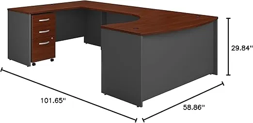 Bush Business Furniture SRC090HCSU Office Suite, Hansen Cherry