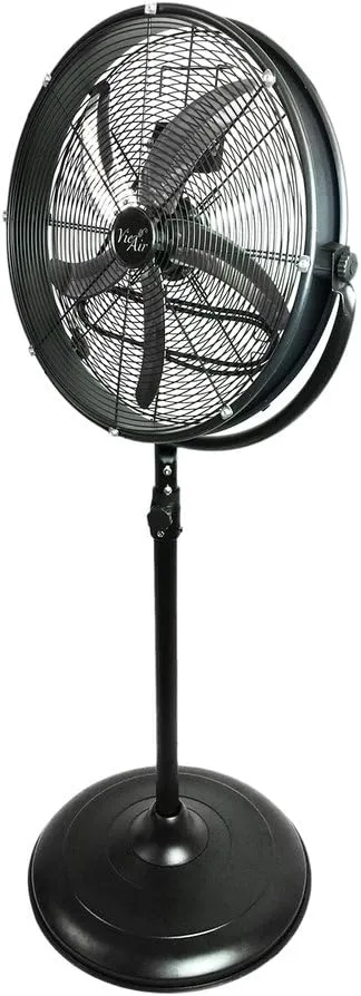 Vie Air 20" Industrial Heavy Duty Powerful and Quiet Metal High Velocity 360 Degree Tilting Pedistal Drum Fan