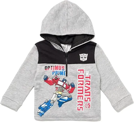 Transformers Optimus Prime Bumblebee Megatron Half Zip Pullover Hoodie Toddler to Big Kid