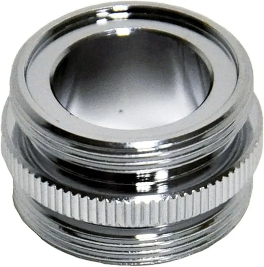 Danco 10524 15/16 in.-27M x 15/16 in.-27M Chrome Male/Male Aerator Adapter, Chrome