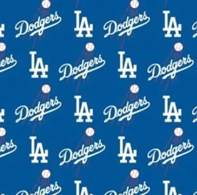 Major League Baseball Los Angeles Dodgers - 100% Cotton, 60" Wide By the Yard