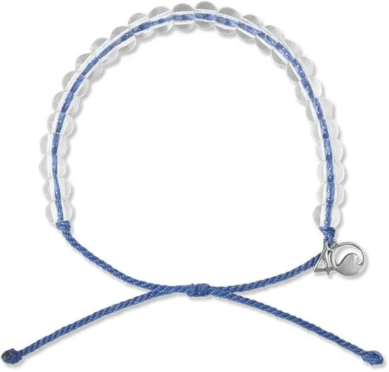 4Ocean Handmade Beaded Bracelet from Recycled Plastic with Silver 4O Charm