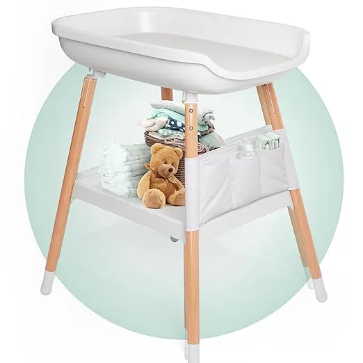 Children of Design Deluxe Diaper Changing Table - Portable Baby Changing Station & Organizer, Nursery Furnitue Tables with Storage Shelf and Changing Pad Included