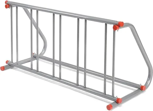 Global Industrial 61-5/8"L Grid Bike Rack, Single Sided, Powder Coated Steel, 5-Bike Capacity