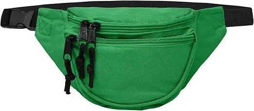 DALIX Fanny Pack w/ 3 Pockets Traveling Concealment Pouch Airport Money Bag