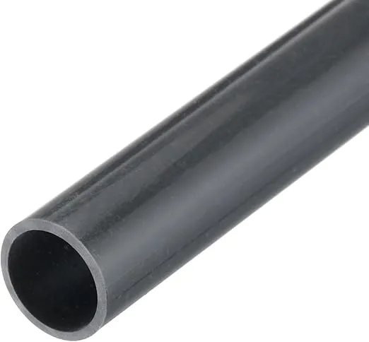 MECCANIXITY 1/2 Inch PVC Rigid Tube Round Pipe Hardware Tubing 10mm ID 12mm OD 350mm Dark Grey High Impact for Water Pipe Cable Sleeve