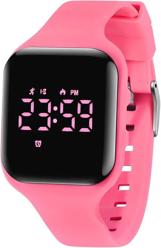 Kids Watch Digital Watch for 5-12 Years Old Boys Girls, Kids Fitness Tracker Watch with Alarm Clock, Stopwatch, Step Counter Sports Watch, No App Waterproof Watch for Kids Teens Gifts