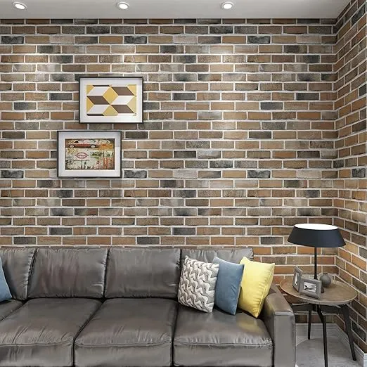 Art3d 20-Pack105 Sq.Ft Faux Brick 3D Wall Panels Peel and Stick in Gray Brown, Self Adhesive Waterproof Foam Wallpaper for Bedroom, Bathroom, Kitchen