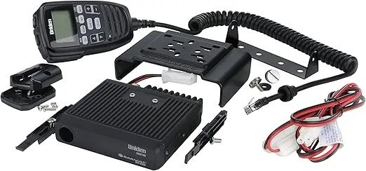 Uniden CMX760 Bearcat Off Road Series Compact Mobile CB Radio, 40-Channel Operation, Ultra-Compact for Easy Mounting, Large 7-Color Backlit LCD Display on Mic with Built-in Speaker Mic, Black