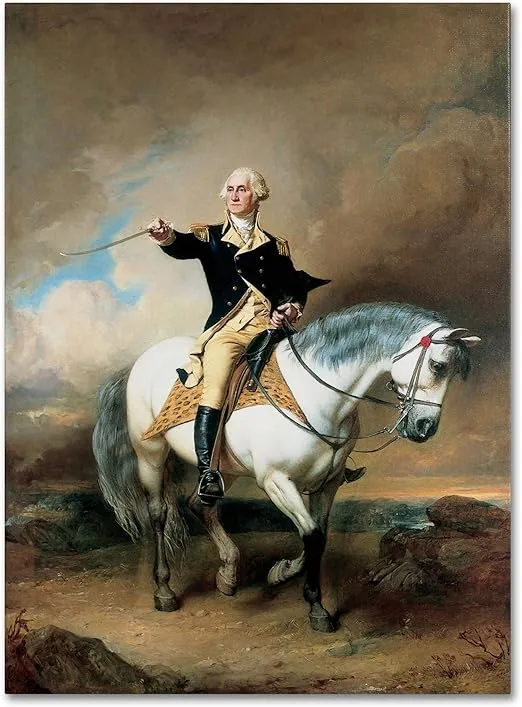 Trademark Fine Art ' Portrait of George Washington ' Canvas Art by John Faed 14x19