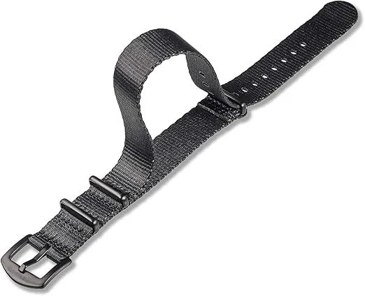 torbollo Military Ballistic Nylon Watch Strap, Soft Watch Bands for Men Women, Seat Belt Watch Wrap Nylon Replacement with Heavy Duty Brushed Buckle of 18mm 20mm 22mm 24mm