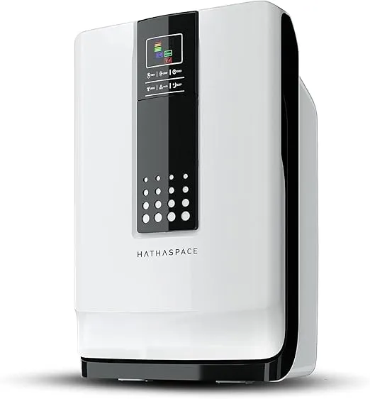 HATHASPACE Smart Air Purifiers - True HEPA Air Purifier, Cleaner & Filter for Allergies, Smoke, Pets - Eliminator of 99.9% of Dust, Pet Hair, Odors - HSP001-700 Sq. Ft.