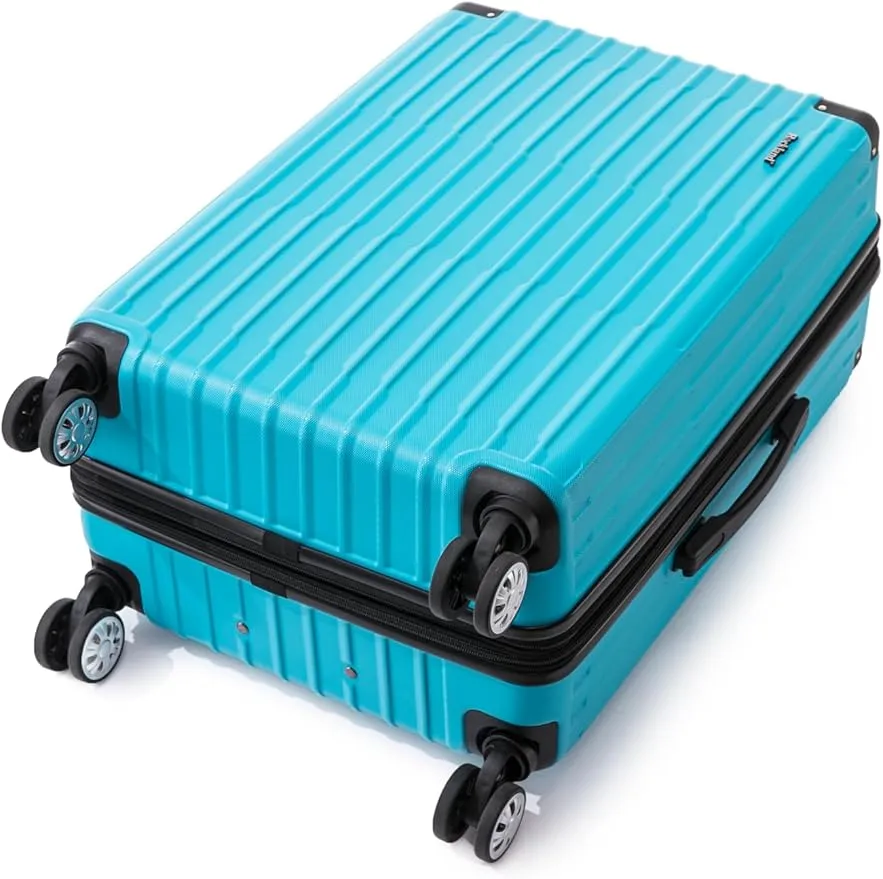 Rockland Hardside Spinner Wheel Carry On with Tote Luggage Set, Turquoise