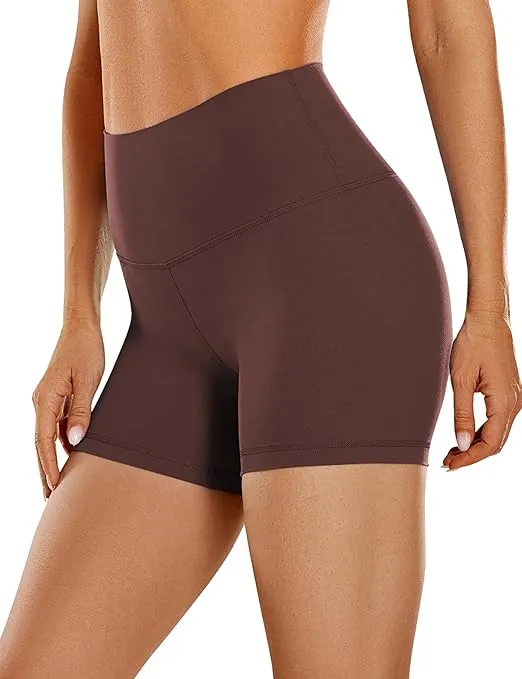 CRZ YOGA Womens Butterluxe Biker Shorts 4'' - High Waisted Booty Workout Volleyball Yoga Spandex