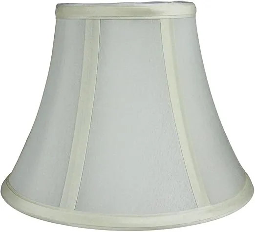 Urbanest Softback Bell Lampshade, Faux Silk, 5-inch by 9-inch by 7-inch, Eggshell, Spider-Fitter