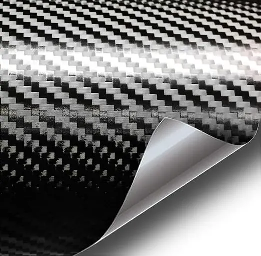 VViViD+ Premium Black Carbon Fiber Vinyl Wrap Film (1.49ft x 5ft)