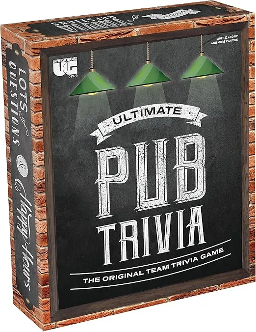 University Games | Ultimate Pub Trivia Team Trivia Game, 4 or More Trivia Loving Players Ages 12 and Up