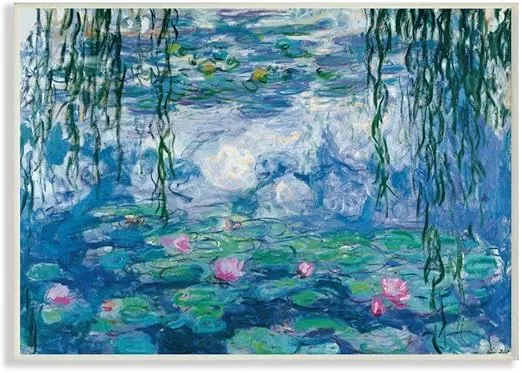 Stupell Industries Classic Water Lilies Painting Monet Pond Detail, Design by Claude Monet