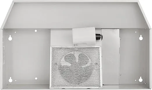 Broan-NuTone BUEZ130WW Non-Ducted Ductless Range Hood with Lights Exhaust Fan for Under Cabinet, 30-Inch, White