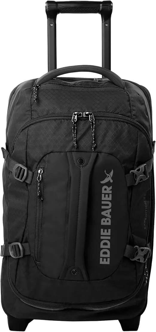 Eddie Bauer Expedition Duffel Bag 2.0-Made from Rugged Polycarbonate and Nylon, Black, 22L