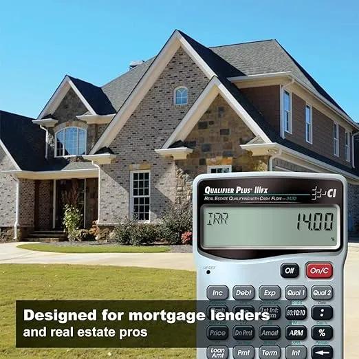 Calculated Industries 3430 Qualifier Plus IIIfx Advanced Real Estate Mortgage Finance Calculator | Clearly-Labeled Keys | Buyer Pre-Qualifying | Payments, Amortizations, ARMs, Combos, FHA/VA, More