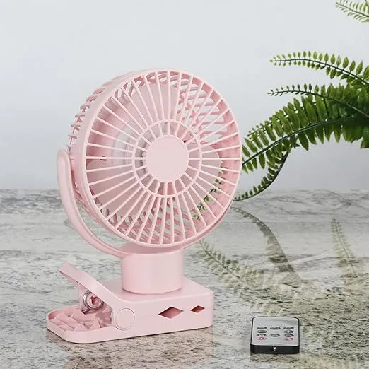 Limitless Breezie Portable Fan with LED Light & 8,000mAh Power Bank (Pink)