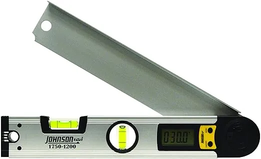 Johnson Level & Tool 1750-1200 Digital Angle Locator, 12", Silver, 1 Locator