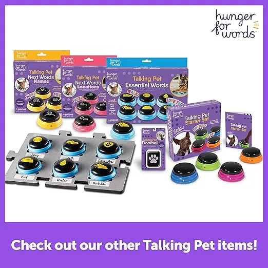 Hunger for Words Dog Talking Buttons Goal Tracker - Accessory Dog Button Talking Learning Sets