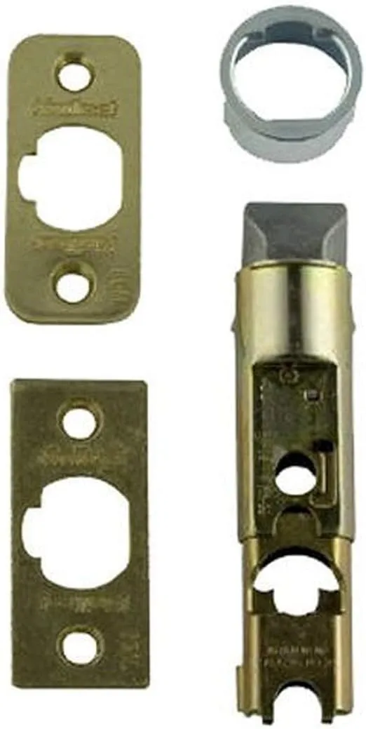 Kwikset 1826-18 6-Way Adjustable Plain Latch, Polished Brass