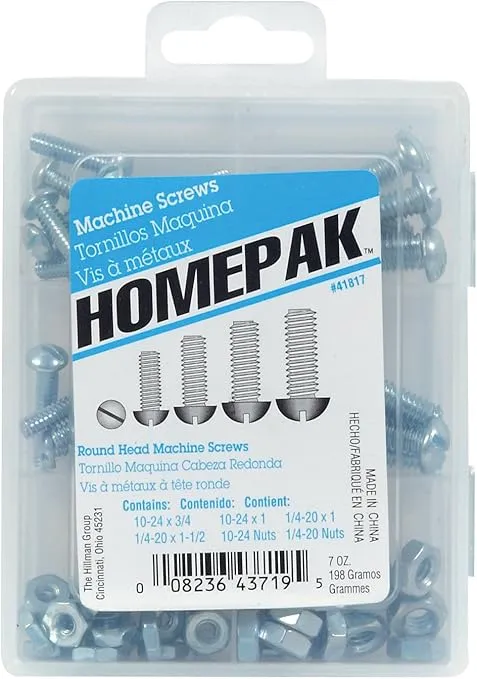 41817 Machine Screw Kits, 1 inches, No Color