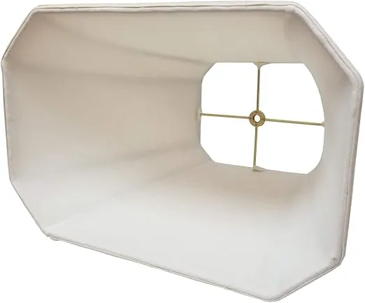 Royal Designs Rectangle Cut Corner Lamp Shade - White - (5 x 6.5) x (8 x 12) x 10