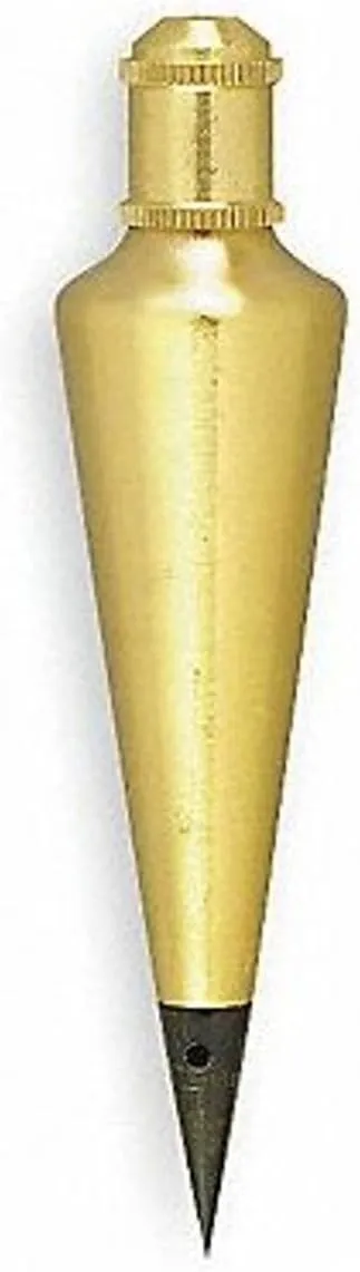 Johnson Level & Tool 108 Plumb Bob, 8 oz., Brass Finish, 1 Pack