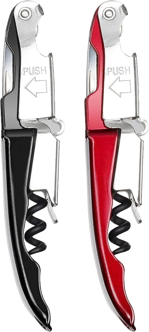 Houdini Zippity 2-Step Corkscrew, Built in Foil Cutter, Multicolor