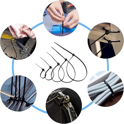 800 Pack Zip Ties Assorted Sizes 4+6+8+10+12 Inch Cable Ties 50lbs Tensile Strength Black Cable Zip Tie Heavy Duty Plastic Tie Wrap Assortment Cord Management for Home,Office,Workshop,Gardening