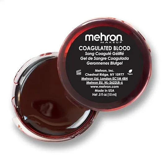 Mehron Makeup Coagulated Blood | Fake Blood Makeup | SFX Makeup for Halloween | 0.5 oz (14 g)