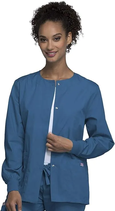 Cherokee Snap Front Workwear Originals Scrub Jackets for Women 4350