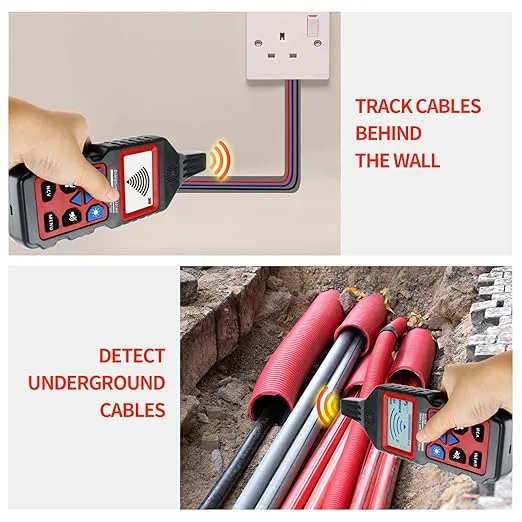 NOYAFA NF-826 Underground Cable Tester Wire Locator Tracker Detector, Wall and Underground Pipeline Wire Detector. Test Short Circuit Breaker of Wall and Underground Cables.