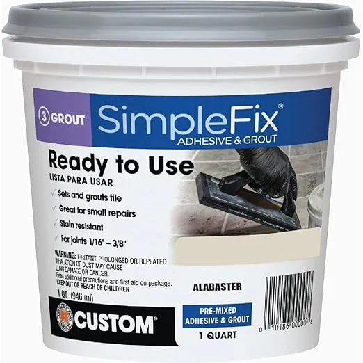 Custom Building Products SimpleFix Indoor Alabaster Grout 1 qt.