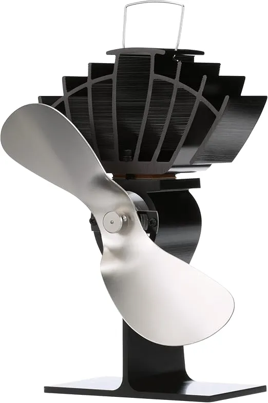 Ecofan® UltrAir, Classic Styled, Heat Powered Wood Stove Fan, 125 CFM, 810CAKBX, Mid-Sized, 7.9" Blade, Nickel