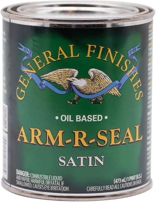 General Finishes Arm-R-Seal Oil Based Topcoat, 1 Pint, Satin