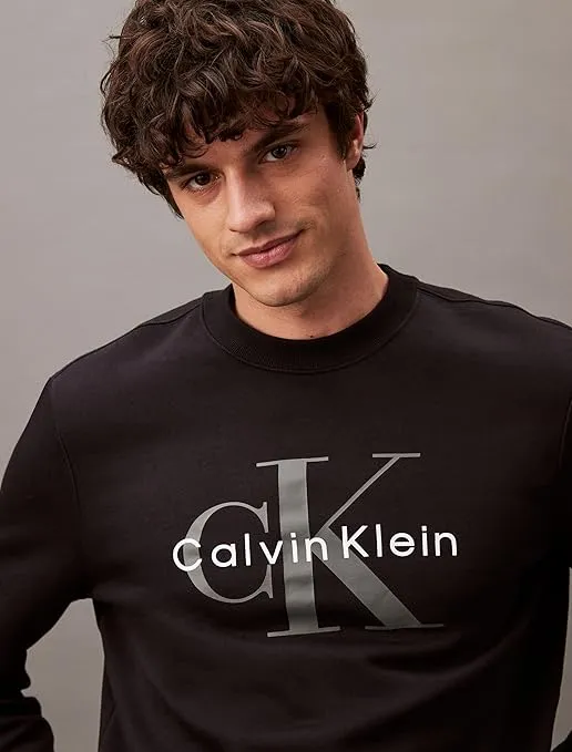 Calvin Klein Men's Monogram Logo Crewneck Sweatshirt