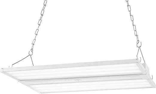 JONATHAN Y JYL9800A Linear High Bay Shop Light, 23.75 in. 220-Watt Integrated LED Shop Light with 28600 Lumens 5000K, Linear Hanging Lights for Warehouse Workshop Supermarket Stadium, White