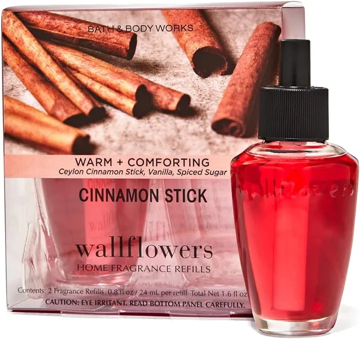 Bath & Body Works Cinnamon Stick Wallflowers Home Fragrance Refills, 2-Pack (1.6 fl oz total)